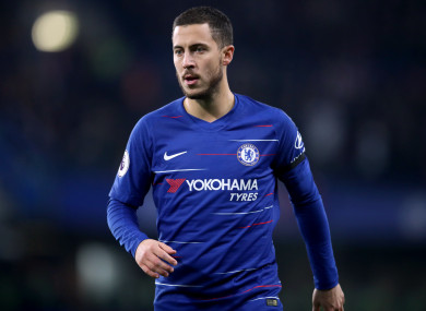 Chelsea and Belgium star Eden Hazard (file photo).