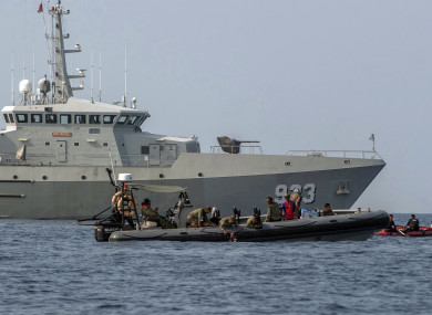 Indonesian Navy frogmen conduct a search operation for the victims of Lion Air plane crash