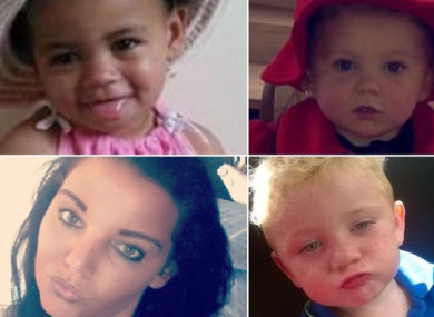 Annemarie O'Brien (bottom left), her daughter Paris (top left) and her niece and nephew Holly and Jordan all died in the fire in March 2017.