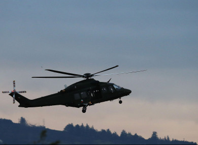 An AW-139 helicopter at Casement Aerodrome, Baldonnel, Co. Dublin.