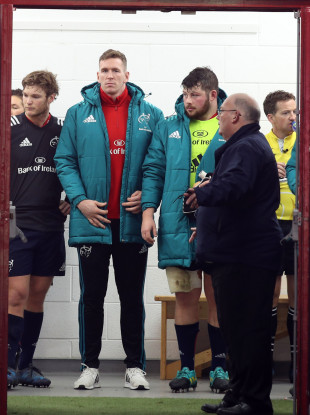 Chris Farrell in the tunnel after being withdrawn from the starting line-up.