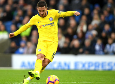 Eden Hazard scored one and set up another against Brighton and Hove Albion.