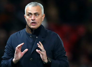 Manchester United manager Jose Mourinho.