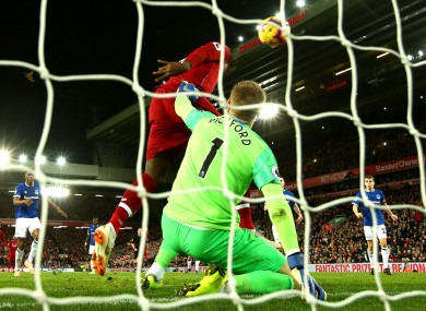 Divock Origi scores Liverpool's winner against Everton