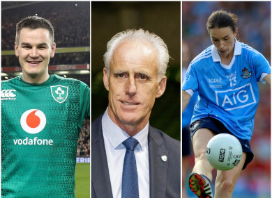 Johnny Sexton, Mick McCarthy and Sinéad Aherne.