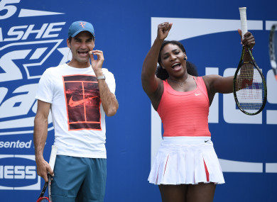 Federer and Williams in 2015.