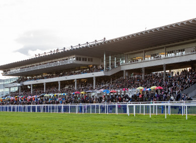 A general view of the stand at Leopardstown Racecourse.