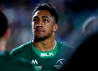 Aki dejected after Connacht's loss to Leinster last month.