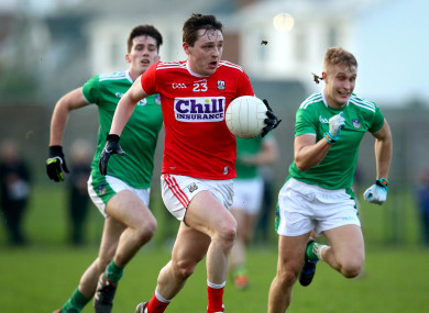 Eoghan McSweeney breaks clear during the McGrath Cup semi-final against Limerick.