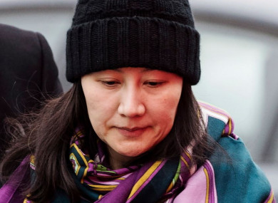 Huawei chief financial officer Meng Wanzhou arrives at a parole office in Vancouver last month.