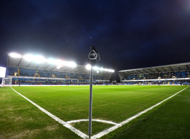 A general view of The Den, ahead of last night's FA Cup fourth round clash between Millwall and Everton.