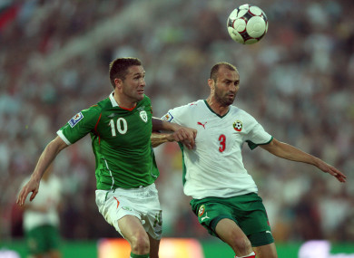 Ireland were held to a 1-1 draw in Sofia in March 2009.