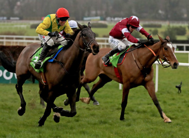 Sizing John en route to victory at Leopardstown in February 2017.