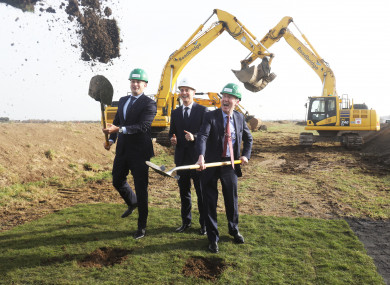 Official Sod turning for Dublin Airport’s North Runway by the Taoiseach and Minister Shane Ross.