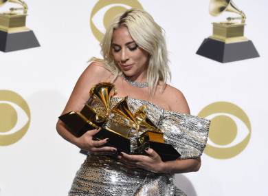 It was a handful of Grammys for Lady Gaga.