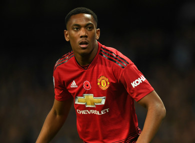Manchester United forward Anthony Martial.