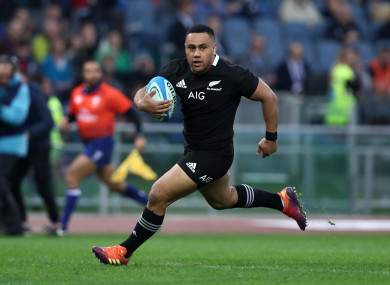 Laumape has played 10 times for the All Blacks.