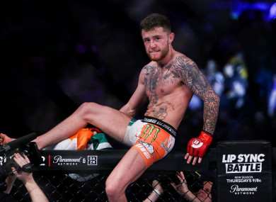 A delighted James Gallagher celebrates his win in Dublin.