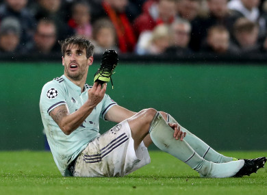 Bayern Munich's Javi Martinez pictured during the Liverpool game.