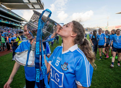 Noelle Healy celebrates Dublin's 2017 All-Ireland final win.