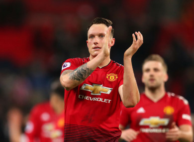 Signed on: Manchester United defender Phil Jones.