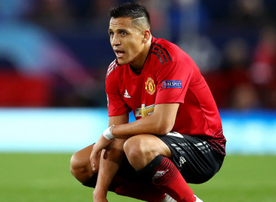 Misfiring: Manchester United forward Alexis Sanchez.