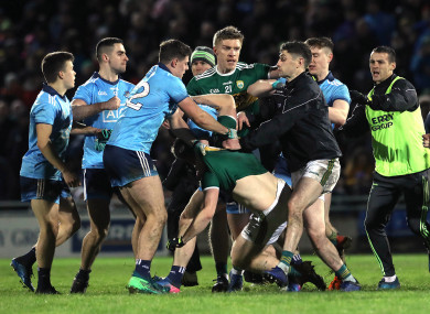 Tempers flared at the final whistle in Tralee last Saturday.