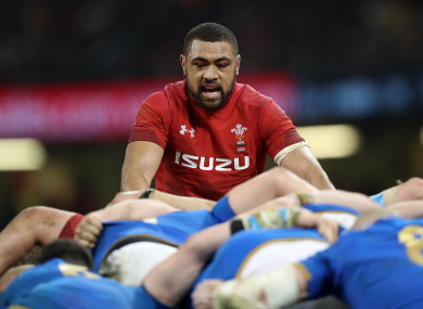 Toby Faletau in action for Wales against Italy during last year's Six Nations.