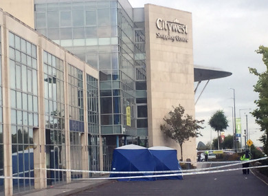 Gardaí at the scene of the shooting of John Gibson in 2017.