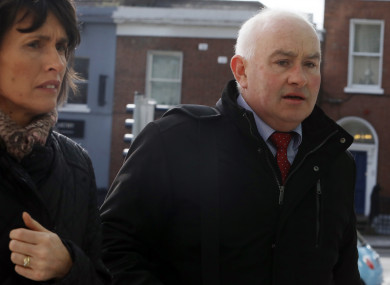 Patrick Quirke with his wife Imelda arriving at the Central Criminal Court Dublin