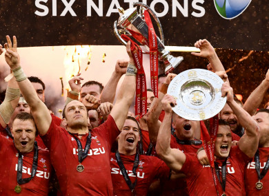 Wales celebrate their Grand Slam triumph