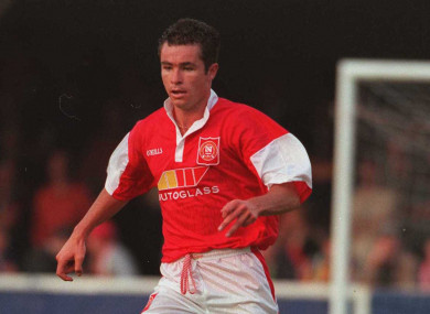 Morrisroe in action for St Patrick's Athletic in 1996.