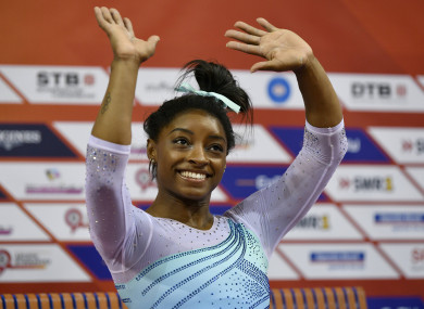 American gymnast Simone Biles.