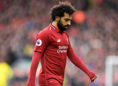 Salah has scored just once in his last eight appearances.