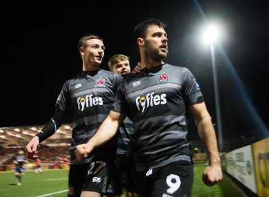 Patrick Hoban celebrates his penalty.