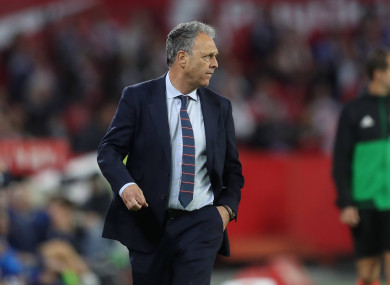 Caparros took over as Sevilla caretaker manager in March.