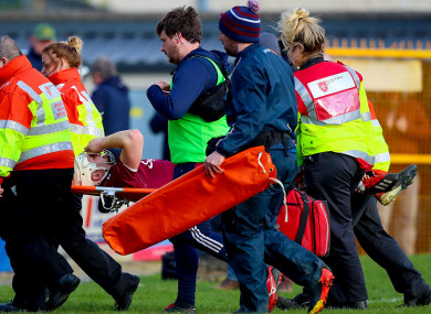Joe Canning was injured in the closing stages of Galway's league semi-final.