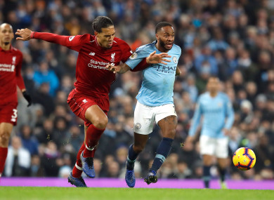 Virgil van Dijk (left) and Raheem Sterling.