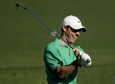 McIlroy during a practice round.