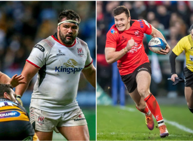 Ulster duo Marty Moore and Jacob Stockdale.