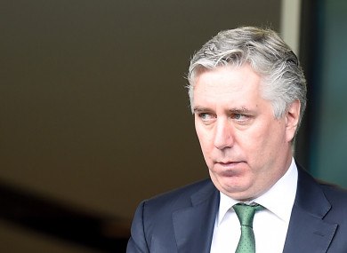 John Delaney in the stands at the Aviva Stadium.