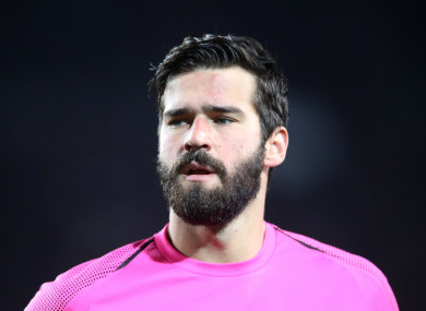 Alisson has impressed in his debut campaign with Liverpool.