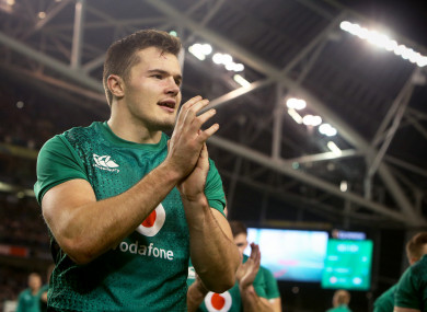 Stockdale celebrating a win over New Zealand.