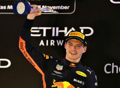 Red Bull driver Max Verstappen.