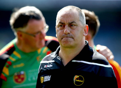 Carlow manager Turlough O'Brien.