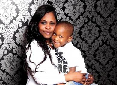 Simonne Kerr, who was murdered by her boyfriend, pictured with her son Kavele who died from complications of sickle cell disease.