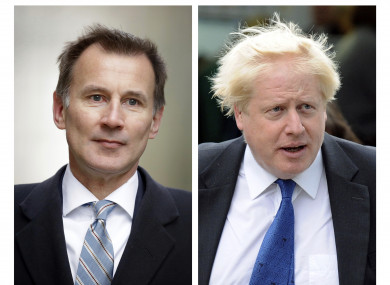 Jeremy Hunt (left) remains in the race against Boris Johnson to be next PM.