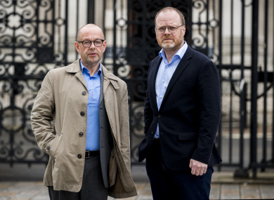 Journalists Barry McCaffrey (left) and Trevor Birney (right)