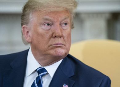 US President Donald Trump spoke to the media on Thursday about tensions with Iran.