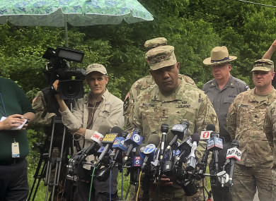 Supt Lt Gen Darryl Williams speaking to reporters following the incident.
